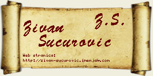 Živan Šućurović vizit kartica